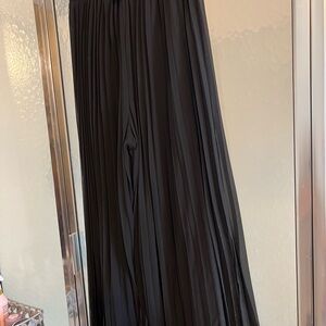 Elegant Black Pleated Palazzo Pants